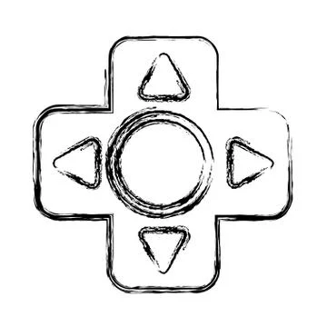 Gamepad cross isolated Stockillustratie
