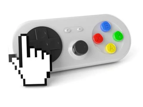 Gamepad with cursor Stock Illustration