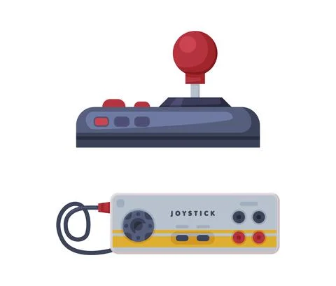 Gamepad as Game Controller and Input Device for Video Game Console Vector Set 스톡 일러스트