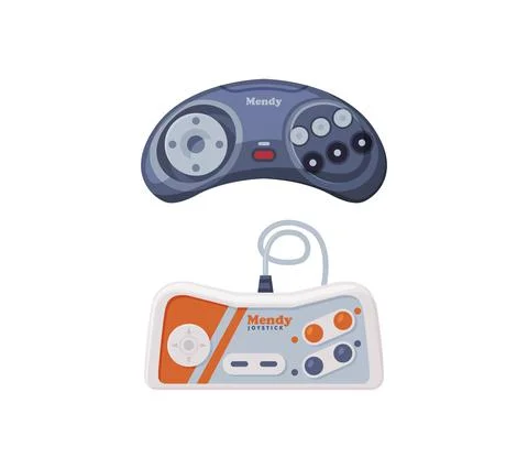 Gamepad as Game Controller and Input Device for Video Game Console Vector Set 스톡 일러스트