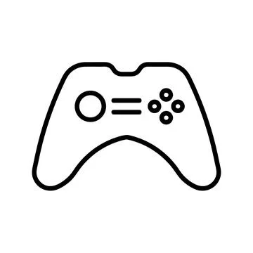 Gamepad icon. Isolated on white background. Simple flat vector. Eps10 symbol Stock Illustration