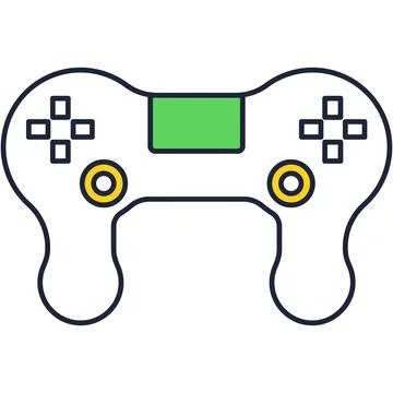 Gamepad icon joystick vector isolated on white Illustrazione stock