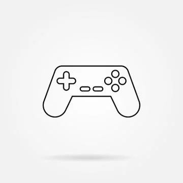 Gamepad icon. Keypad, controller, input device symbol. Flat design. Stock - Stock Illustration