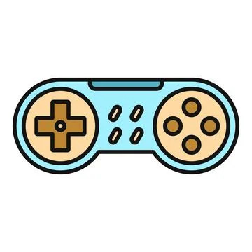 Gamepad icon representing modern and retro video game entertainment Illustrazione stock
