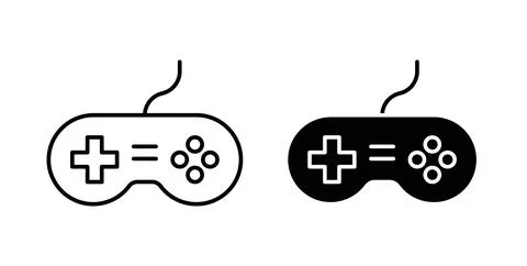 Gamepad icon symbol. Flat Vector illustration Stock Illustration