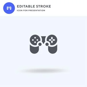 Gamepad icon vector, filled flat sign, solid pictogram isolated on white, logo イラスト素材