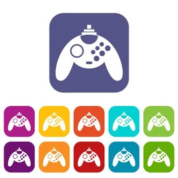 Gamepad icons set 스톡 일러스트
