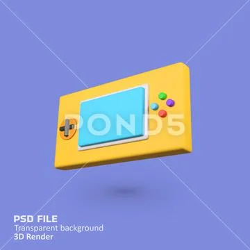 Gamepad isolated 3d render icon illustration PSD Template