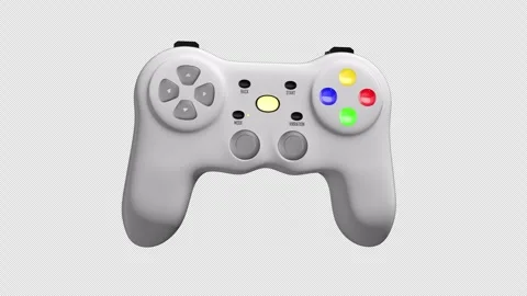 Gamepad Joystick. Video Game Controller With Alpha. Stock Footage 346740300