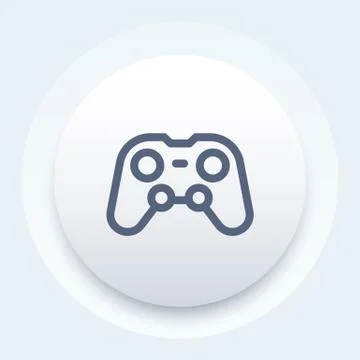 Gamepad line icon, game controller Stock Illustration