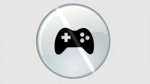 Gamepad logo animation in alpha channel (transparent background) high-quality Stock Footage 160952982
