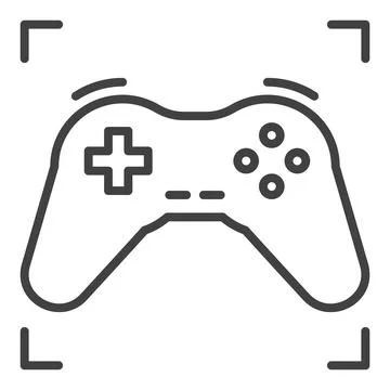 Gamepad or Game Controller vector Controlling Device outline icon or symbol Illustrazione stock