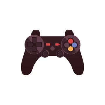 Gamepad or joystick controller with handles flat vector illustration isolated. Stock Illustration