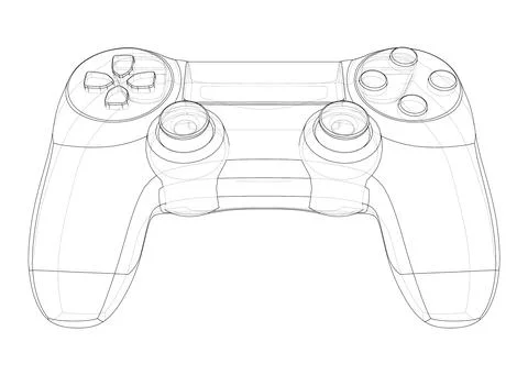 Gamepad or joystick. Vector Stock Illustration