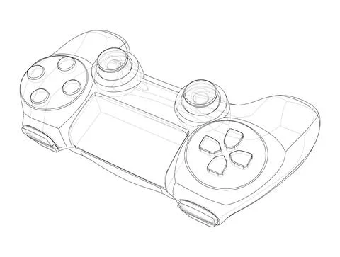 Gamepad or joystick. Vector 库存插图