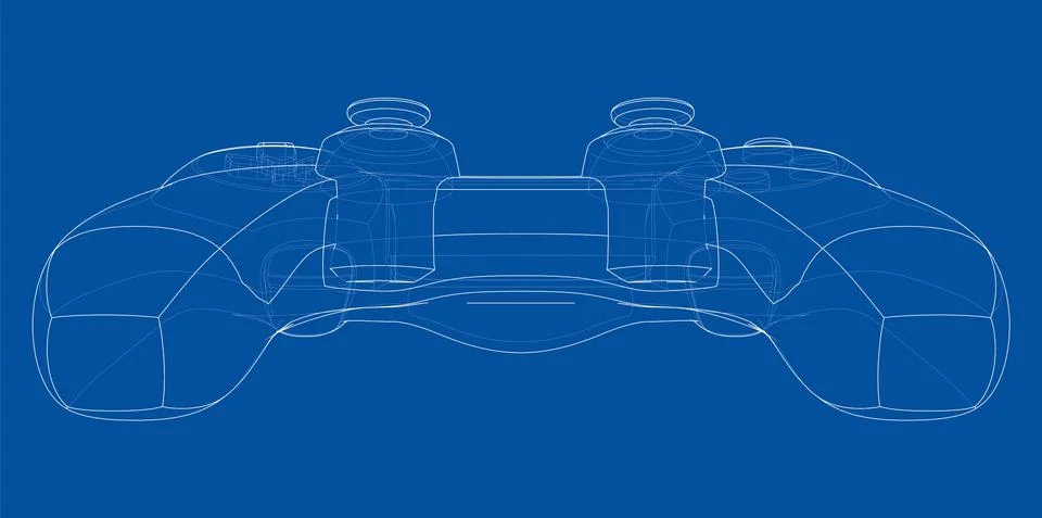 Gamepad or joystick. Vector 库存插图