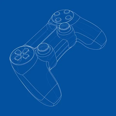 Gamepad or joystick. Vector 库存插图