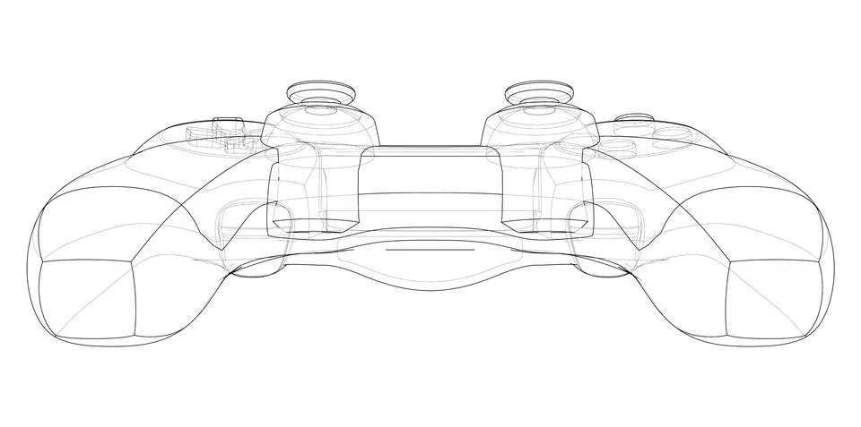 Gamepad or joystick. Vector 库存插图