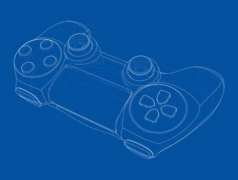 Gamepad or joystick. Vector 库存插图