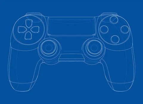 Gamepad or joystick. Vector 库存插图