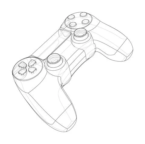 Gamepad or joystick. Vector 库存插图