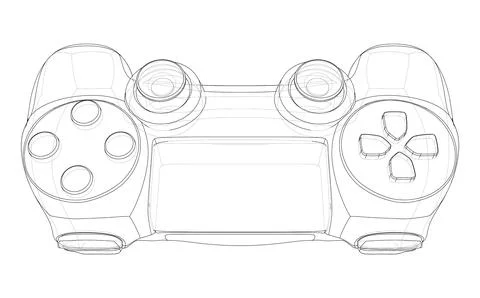 Gamepad or joystick. Vector 库存插图