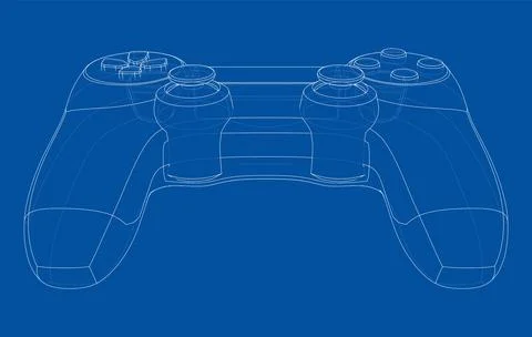 Gamepad or joystick. Vector 库存插图
