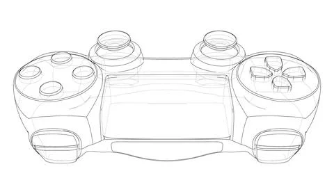 Gamepad or joystick. Vector 库存插图