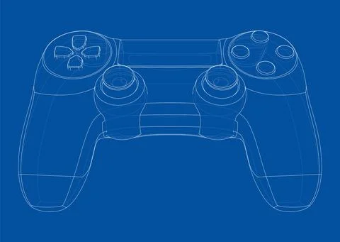 Gamepad or joystick. Vector Illustrazione stock