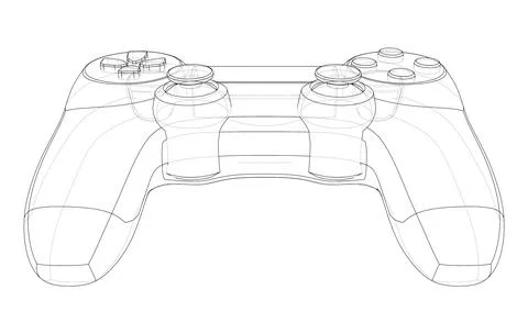 Gamepad or joystick. Vector Illustrazione stock