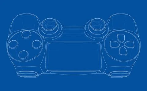 Gamepad or joystick. Vector 库存插图