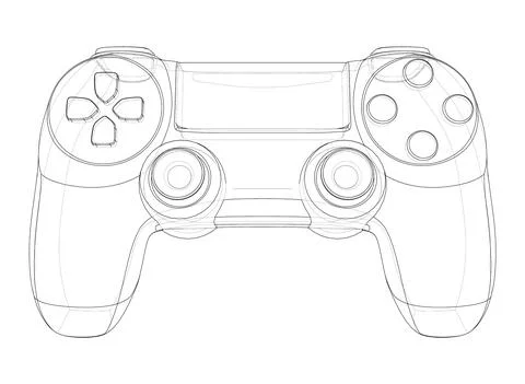Gamepad or joystick. Vector Illustrazione stock