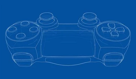 Gamepad or joystick. Vector 库存插图