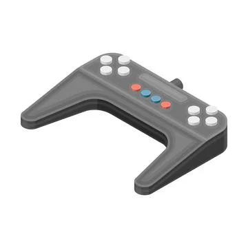 Gamepad or Joystick as Wireless Network Communication Technology Isometric Stock Illustration