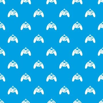 Gamepad pattern seamless blue 스톡 일러스트