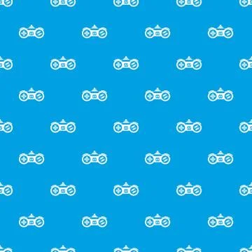 Gamepad pattern seamless blue Illustrazione stock