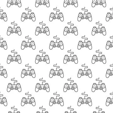 Gamepad pattern. Vector Gaming Controller seamless background Stock Illustration