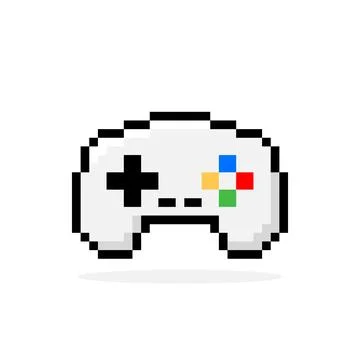 Gamepad pixel image. Vector illustration of a pixel joystick. Stock-Illustration