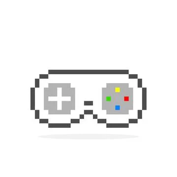 Gamepad pixel image. Vector illustration of a pixel joystick. Illustrazione stock