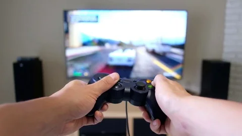 Gamepad in the player's hands Stock Footage 81800830