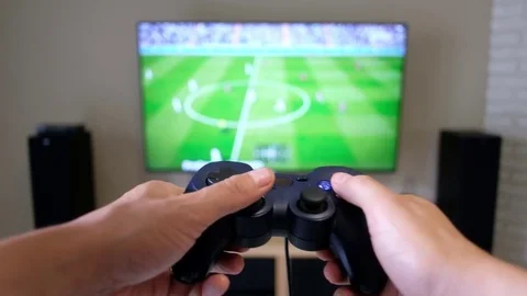Gamepad in the player's hands Stock Footage 82035007