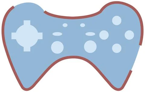 Gamepad providing interaction between player and game console. Input device Illustrazione stock