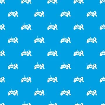 Gamepad repair pattern vector seamless blue 스톡 일러스트
