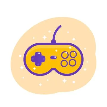 Gamepad, retro game controller vector illustration Stock Illustration