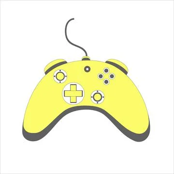 Gamepad in retro style. Game controller vector illustration isolated on white Illustrazione stock