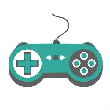Gamepad in retro style. Game controller vector illustration isolated on white 스톡 일러스트