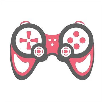 Gamepad in retro style. Game controller vector illustration isolated on white Stock Illustration