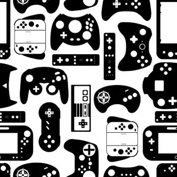 Gamepad Video game controller background Stock Illustration