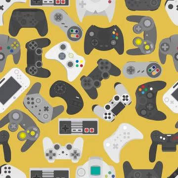Gamepad Video game controller background Stock Illustration