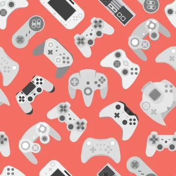 Gamepad Video game controller background Stock Illustration